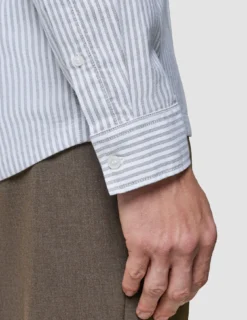 All-Day Oxford Shirt Beige Stripes