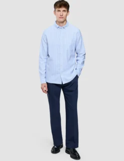 All-Day Oxford Shirt Light Blue Stripes