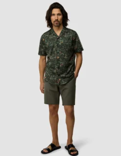 Bowling Short Sleeve Shirt Forest Night