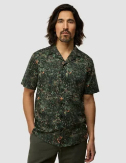 Bowling Short Sleeve Shirt Forest Night
