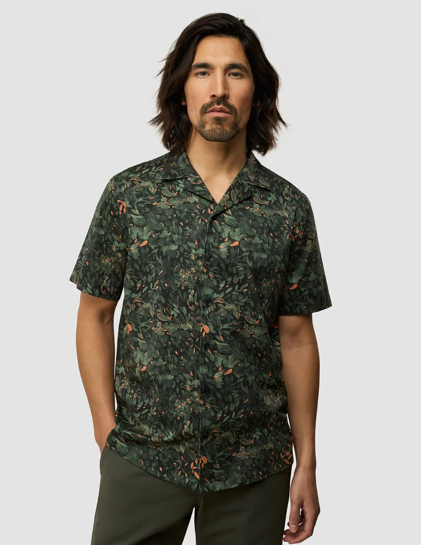 Bowling Short Sleeve Shirt Forest Night
