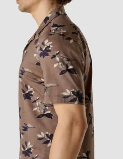 Bowling Short Sleeve Shirt Subtle Flowers