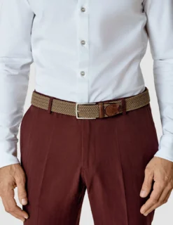 Braided Elastic Belt Khaki