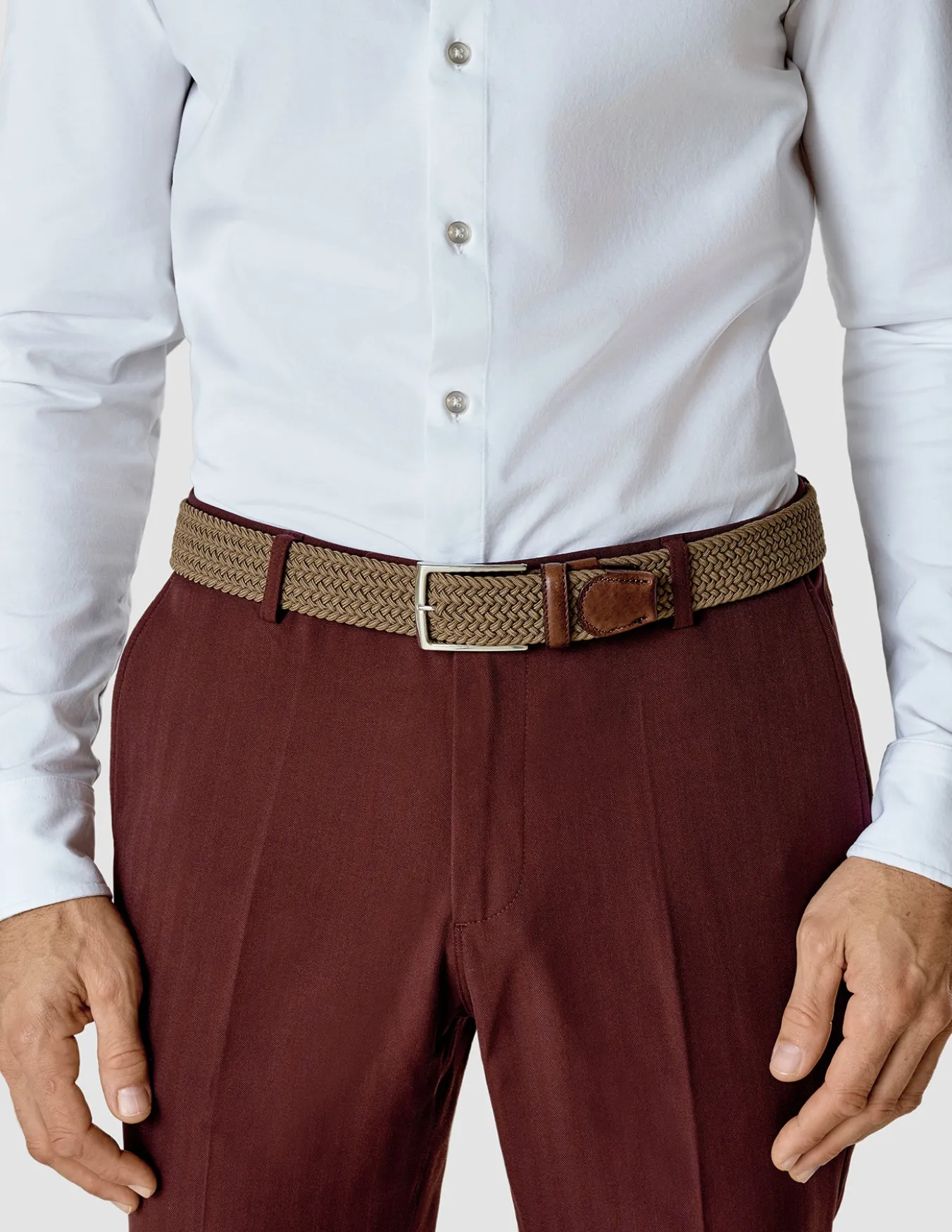 Braided Elastic Belt Khaki