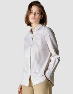Business Shirt Regular Caramel Stripes
