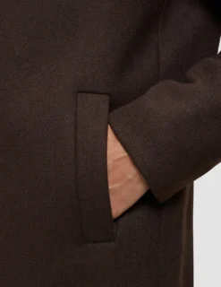 Casentino Wool Coat Saddle Brown