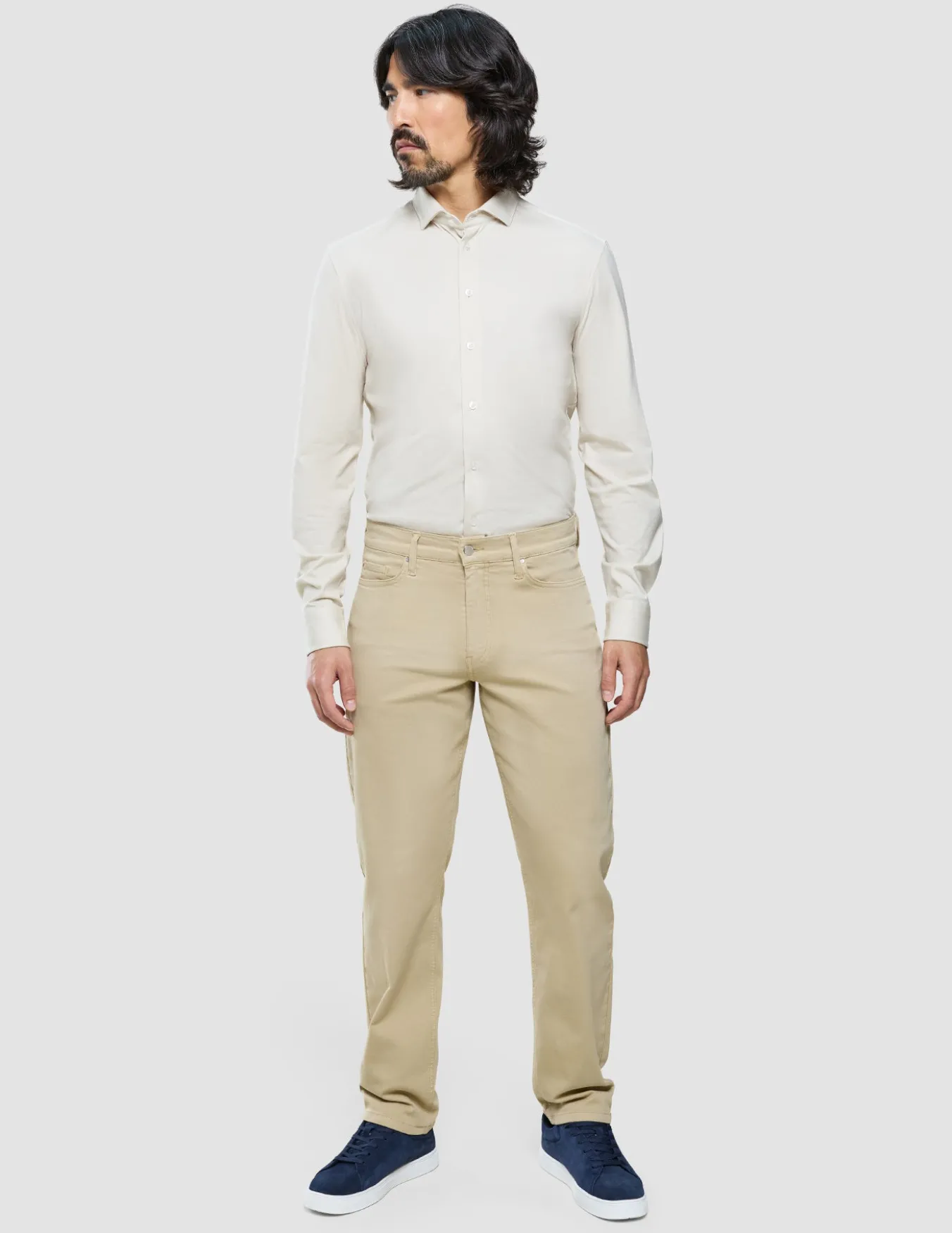 Classic Shirt Beige Twill Slim