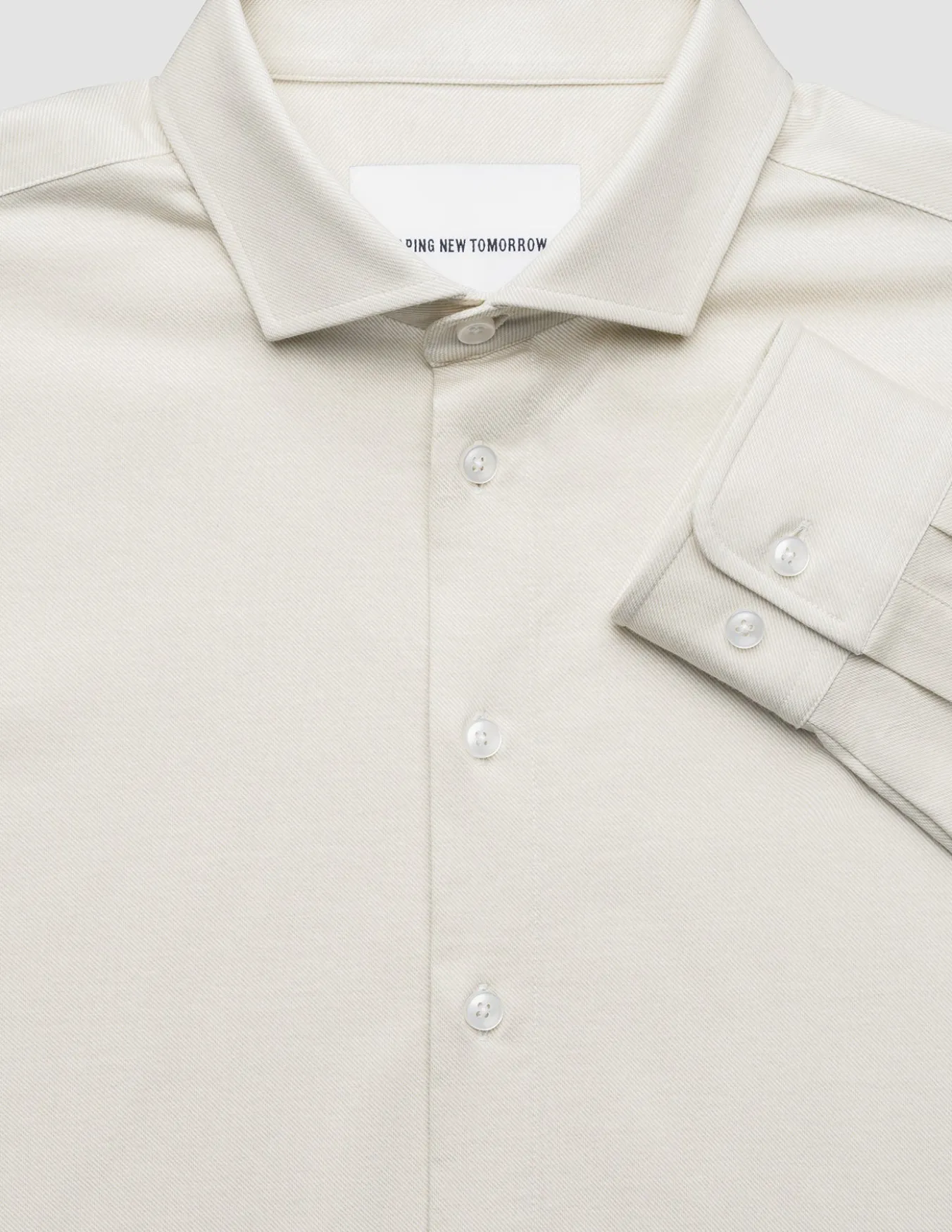 Classic Shirt Beige Twill Slim
