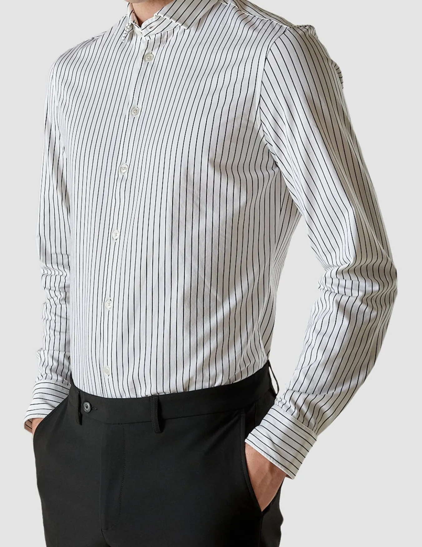 Classic Shirt Black Stripes Regular