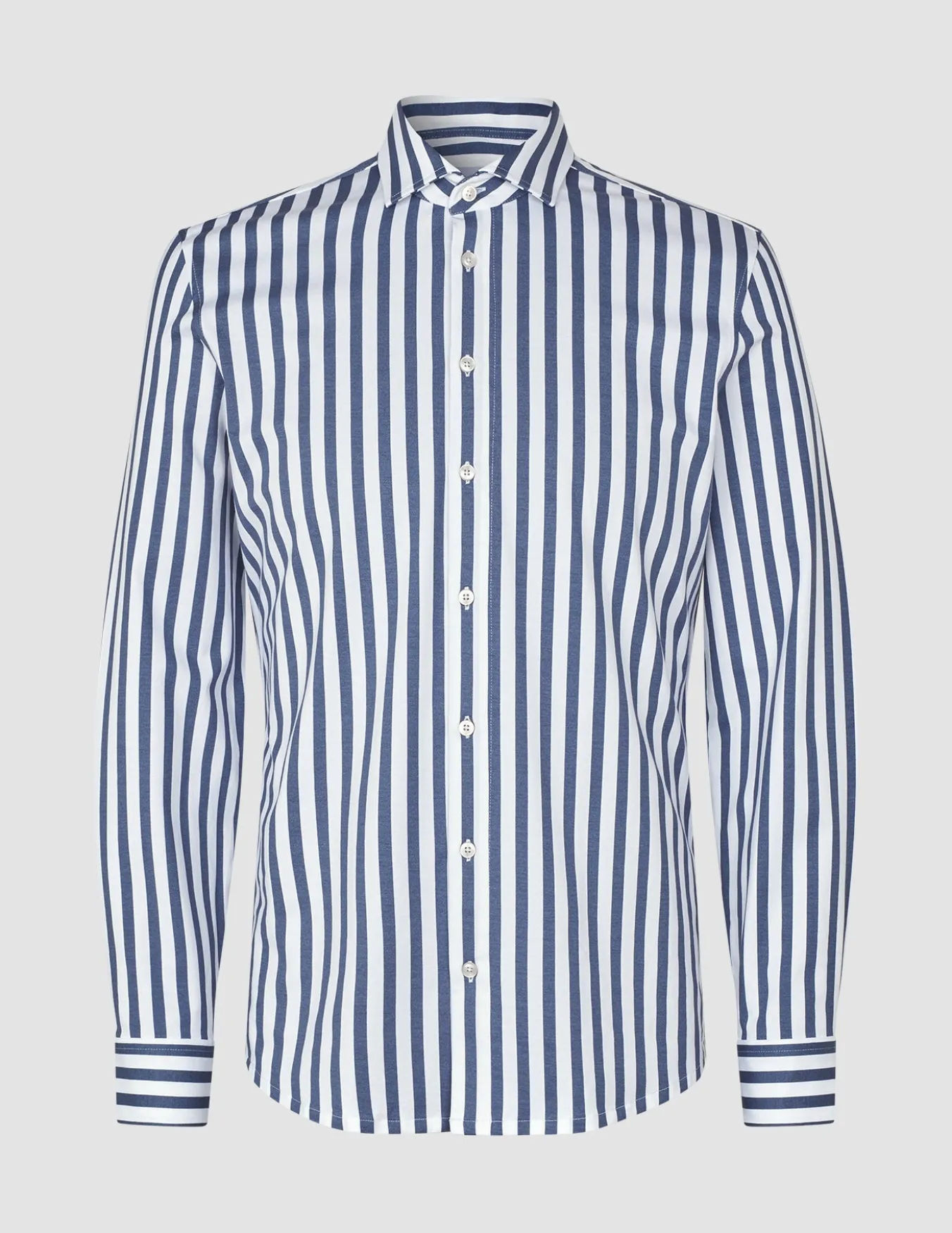 Classic Shirt Dusky Blue Stripe Regular