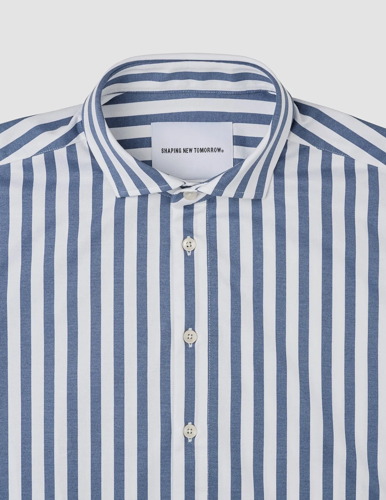 Classic Shirt Dusky Blue Stripe Regular