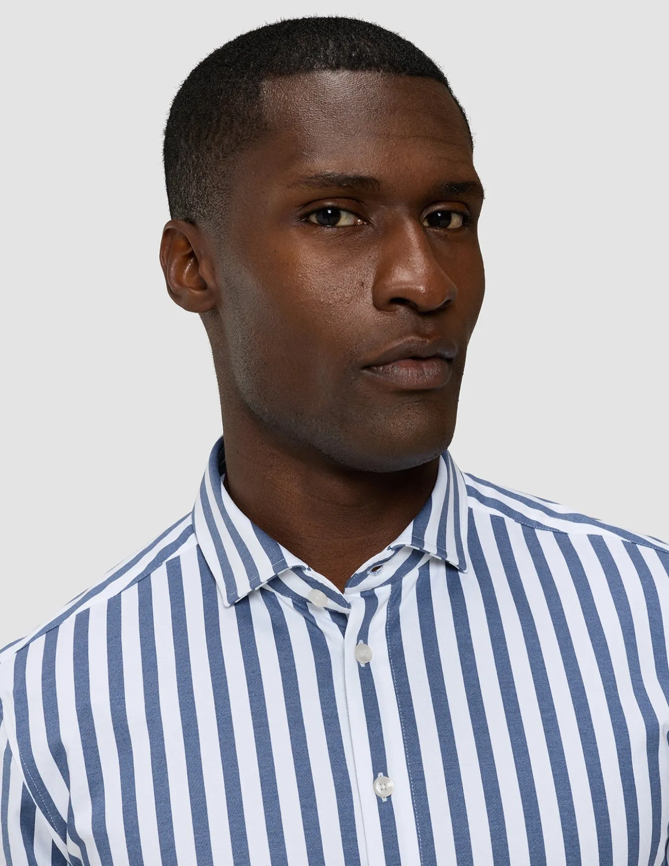 Classic Shirt Dusky Blue Stripe Regular