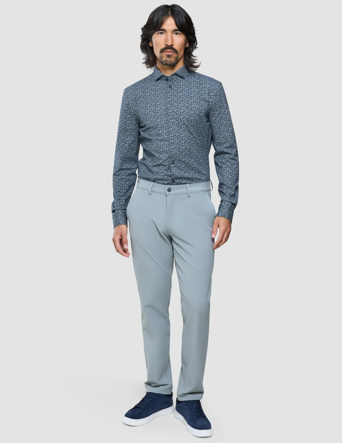 Classic Shirt Floral Allover Navy Regular