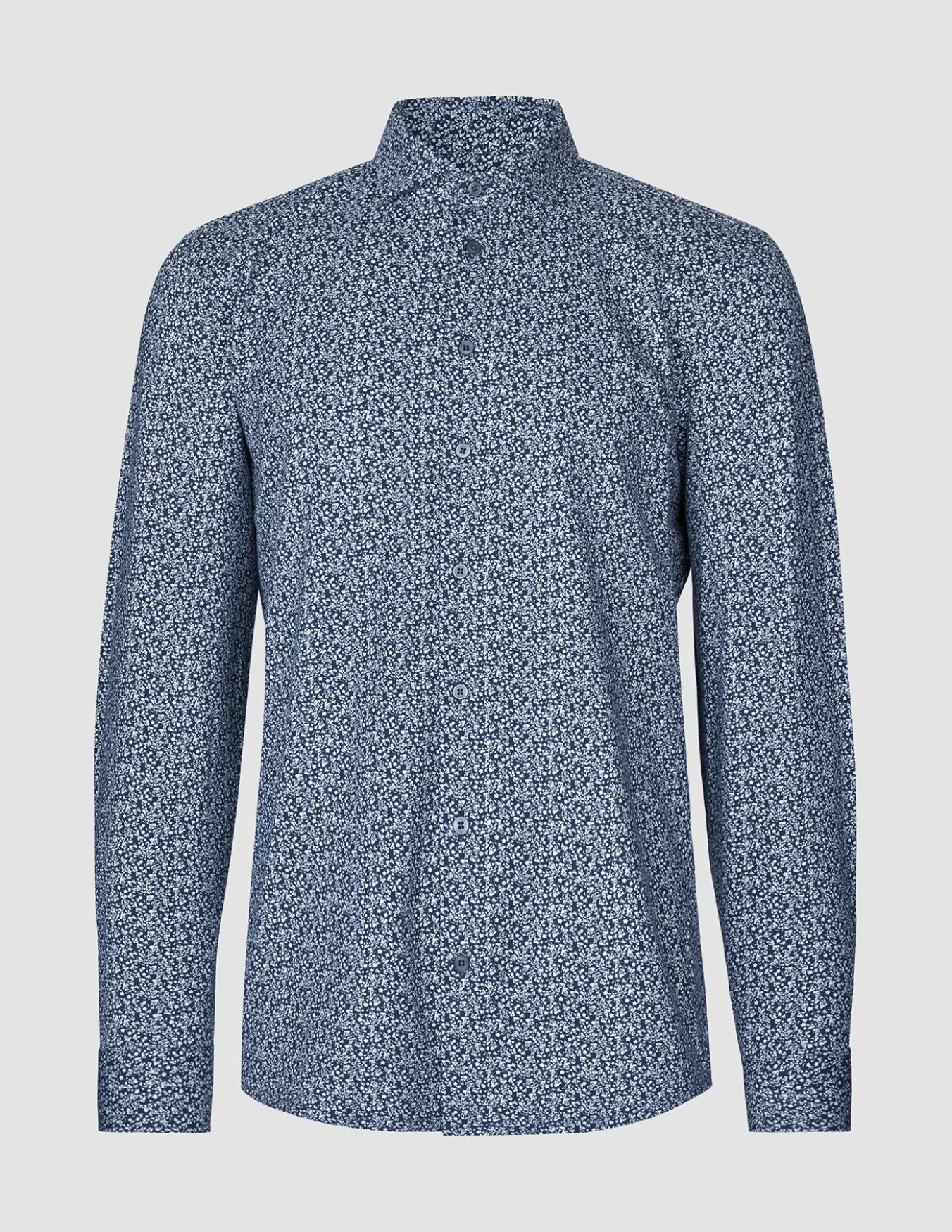 Classic Shirt Floral Allover Navy Regular