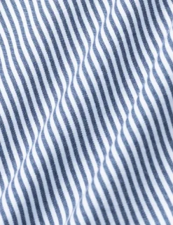 Classic Shirt Marine Herringbone Regular