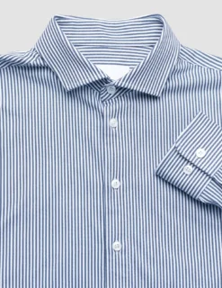 Classic Shirt Marine Herringbone Regular