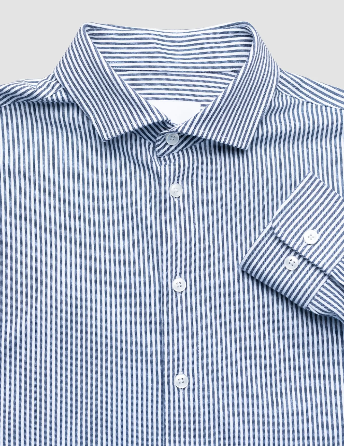 Classic Shirt Marine Herringbone Slim