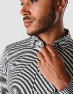 Classic Shirt Navy Stripes Slim