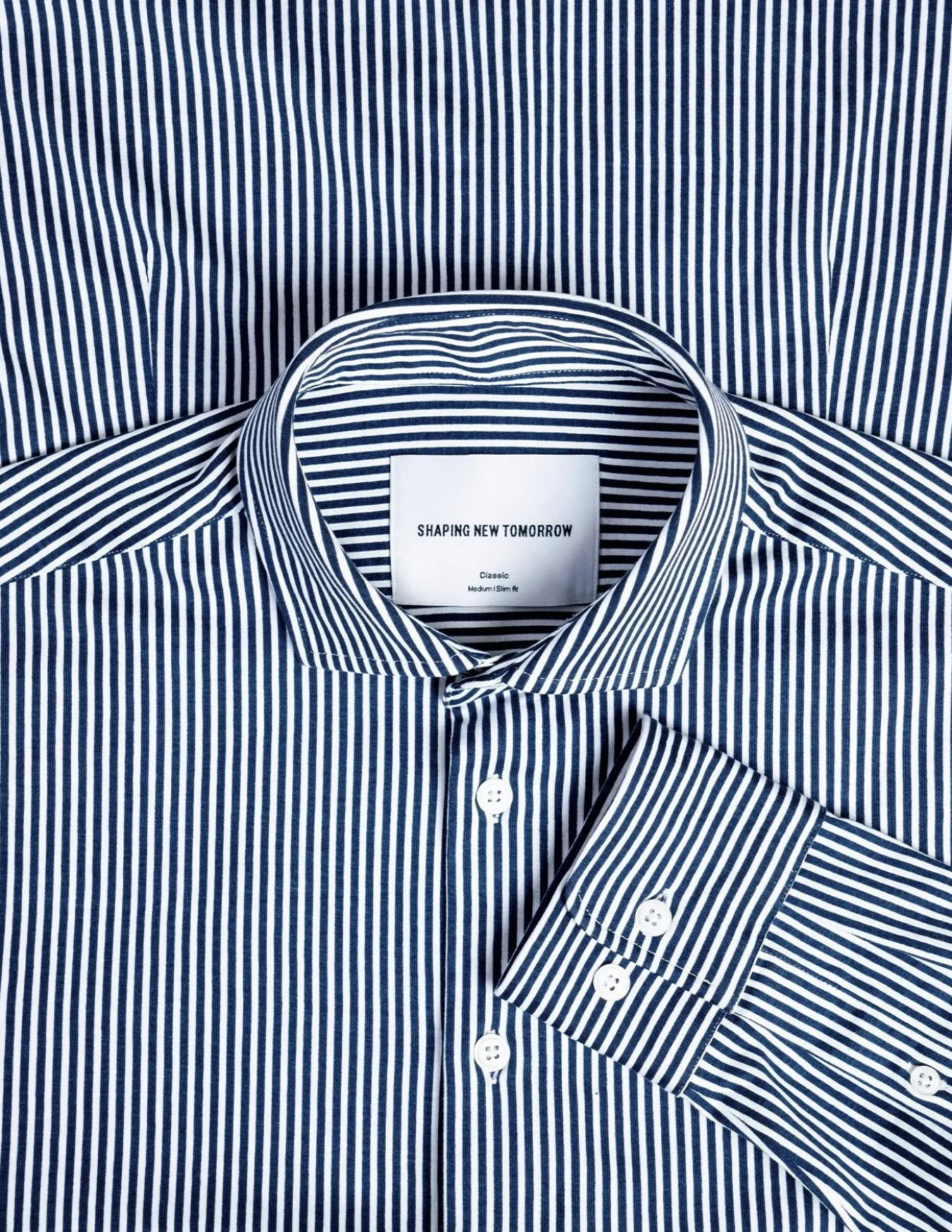 Classic Shirt Navy Stripes Slim