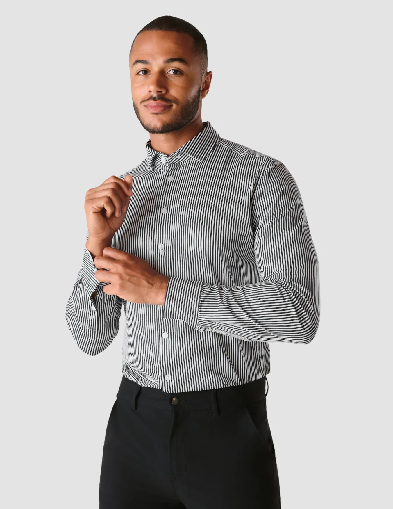 Classic Shirt Navy Stripes Slim
