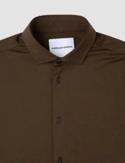 Classic Shirt Saddle Brown Slim