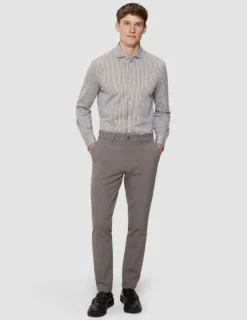Classic Shirt Shadow Brown Stripe Slim