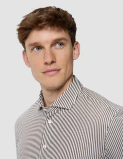 Classic Shirt Shadow Brown Stripe Regular