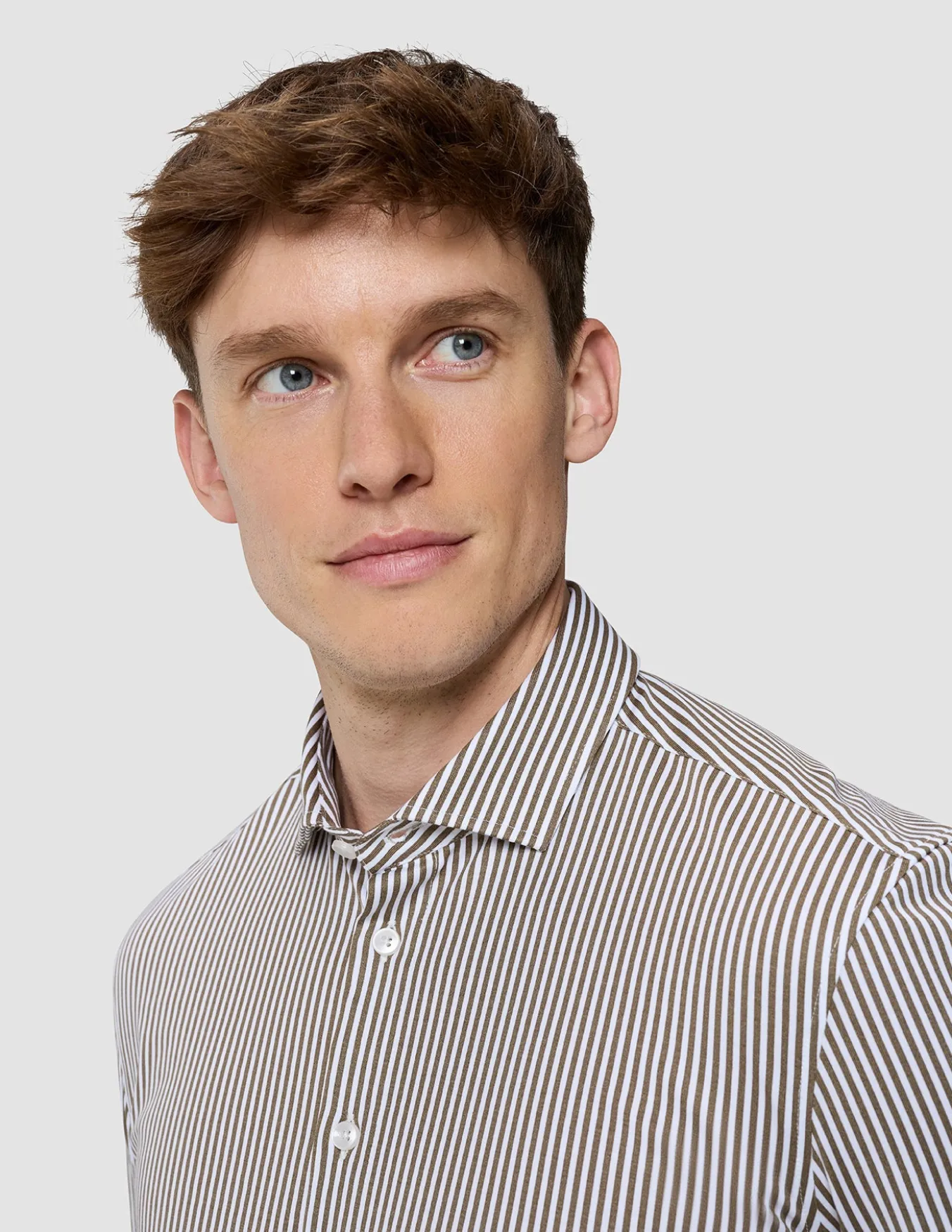 Classic Shirt Shadow Brown Stripe Regular