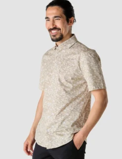 Classic Short-Sleeved Patterned Shirt Clover