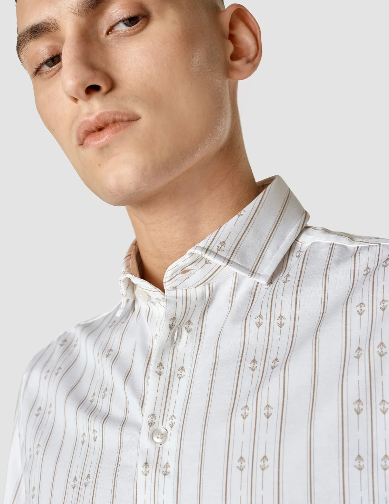 Classic Short Sleeve Shirt Earth Stripe