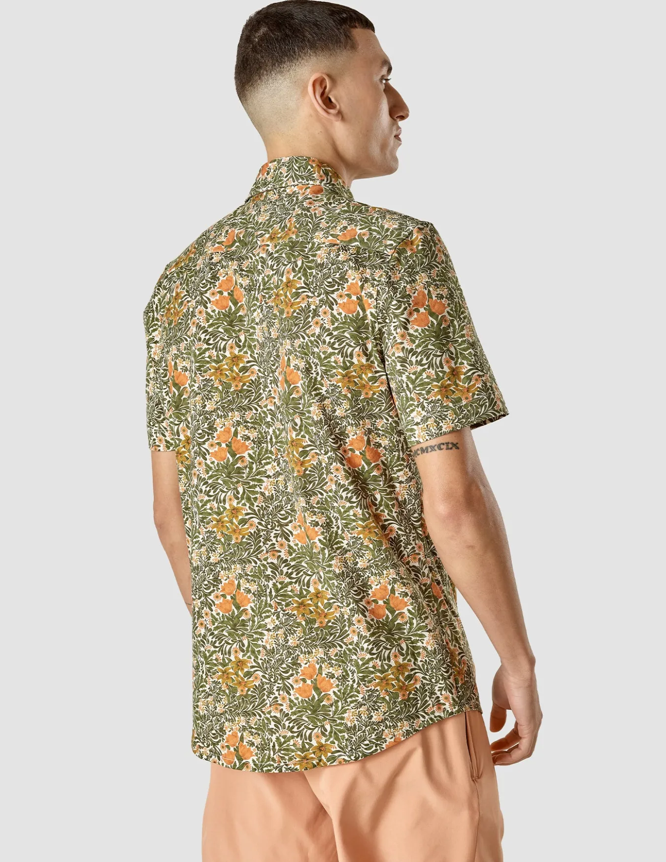 Classic Short Sleeve Shirt Flower Oasis