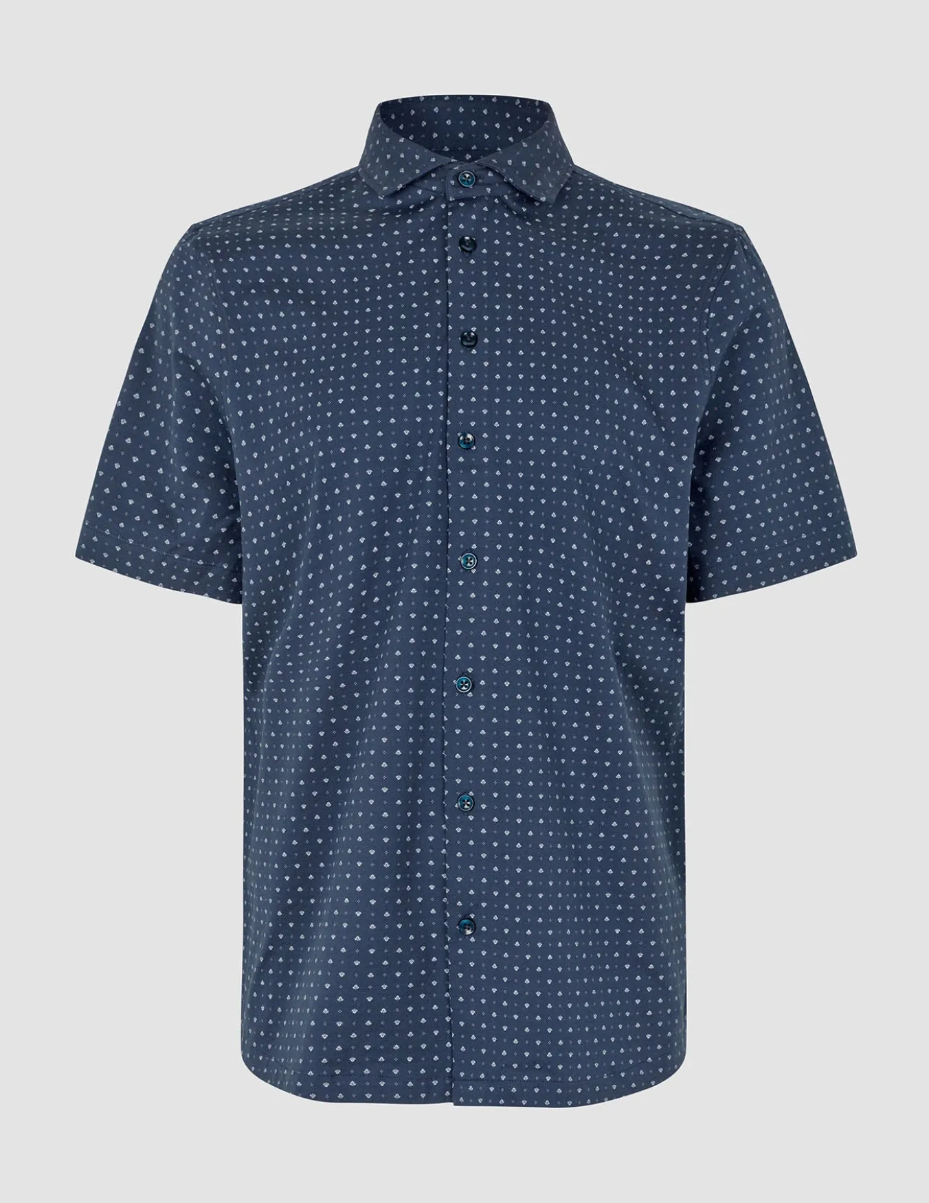 Classic Short Sleeve Shirt Lotus Navy
