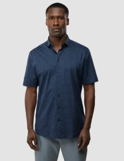 Classic Short Sleeve Shirt Lotus Navy