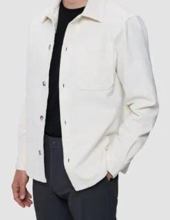 Corduroy Overshirt Off White