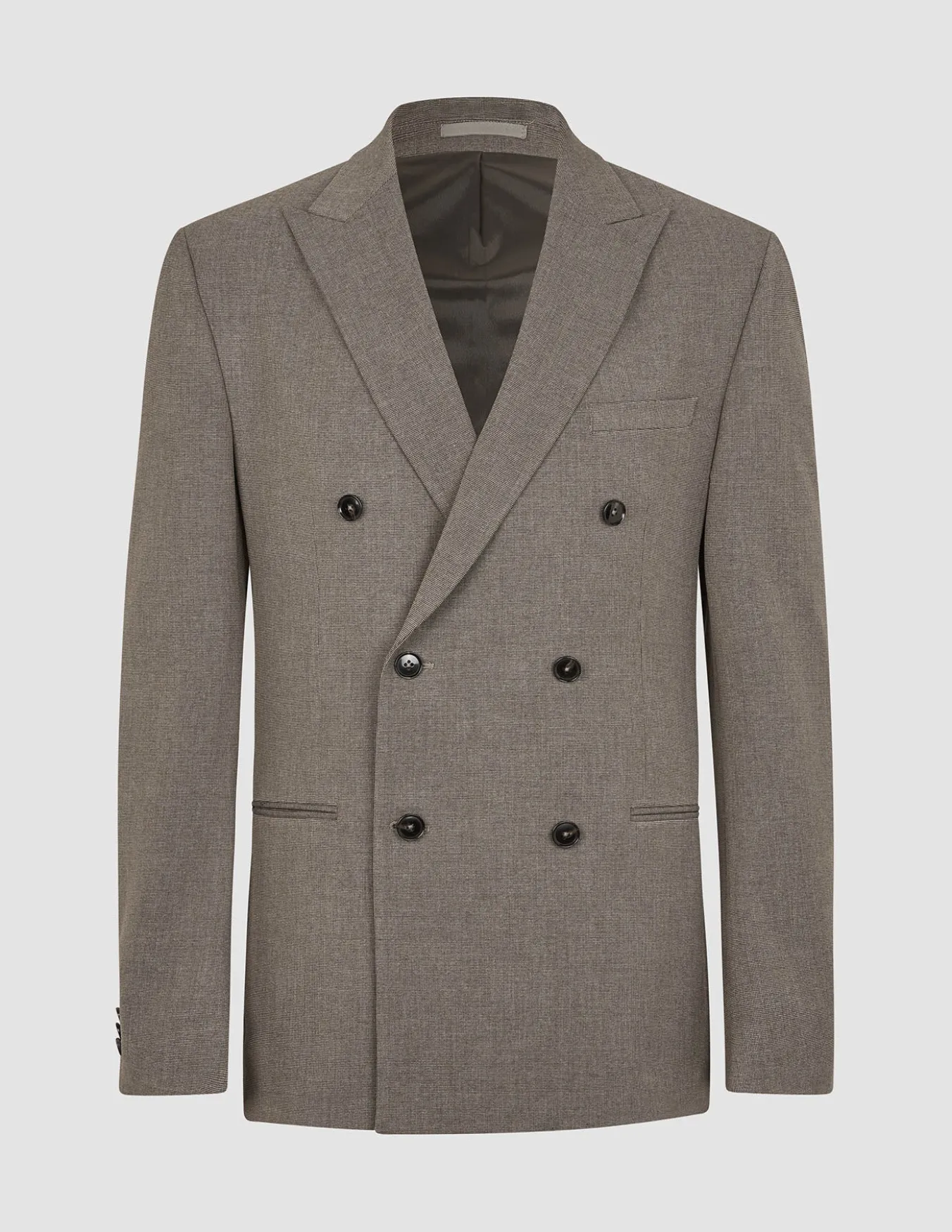 Double Breasted Essential Blazer Almond