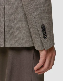 Double Breasted Essential Blazer Almond
