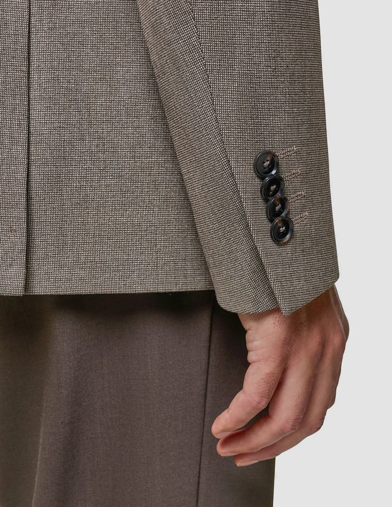 Double Breasted Essential Blazer Almond