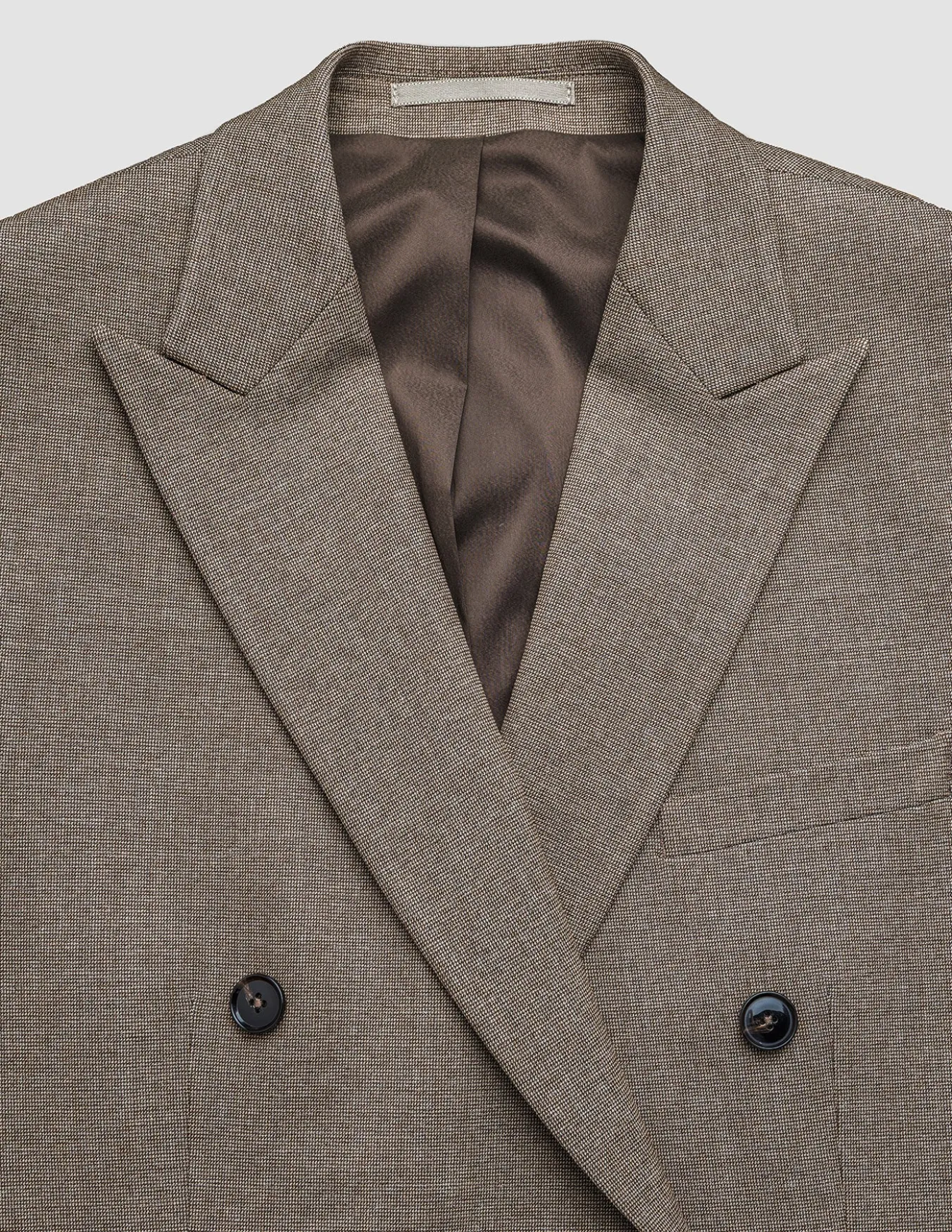 Double Breasted Essential Blazer Almond