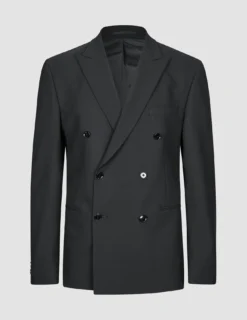 Double Breasted Essential Blazer Black