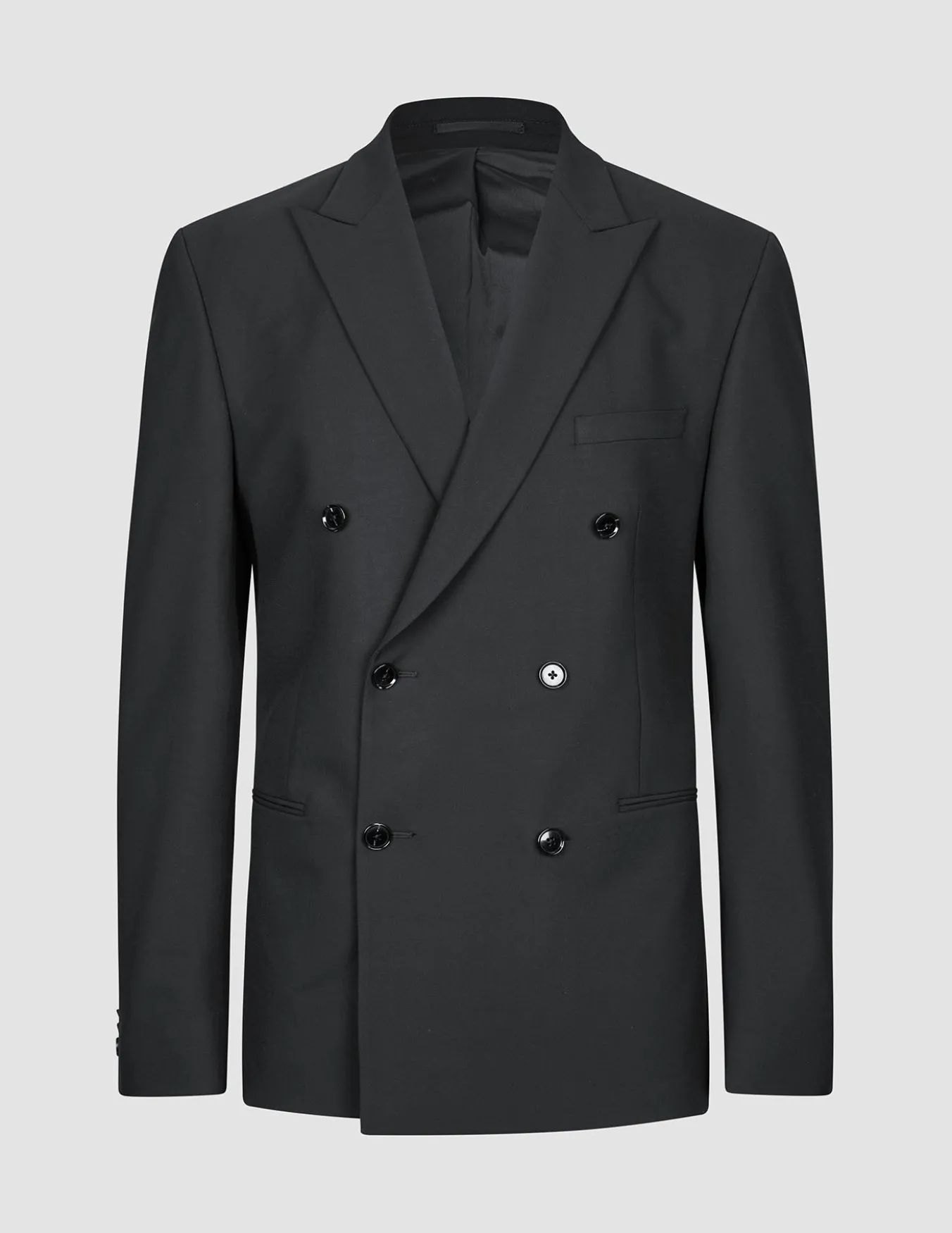 Double Breasted Essential Blazer Black