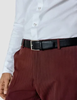 Elastic Leather Belt Black