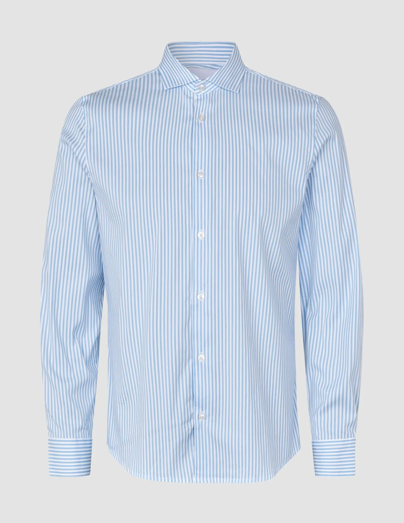 Elevated Shirt Light Blue Stripe Thin Regular