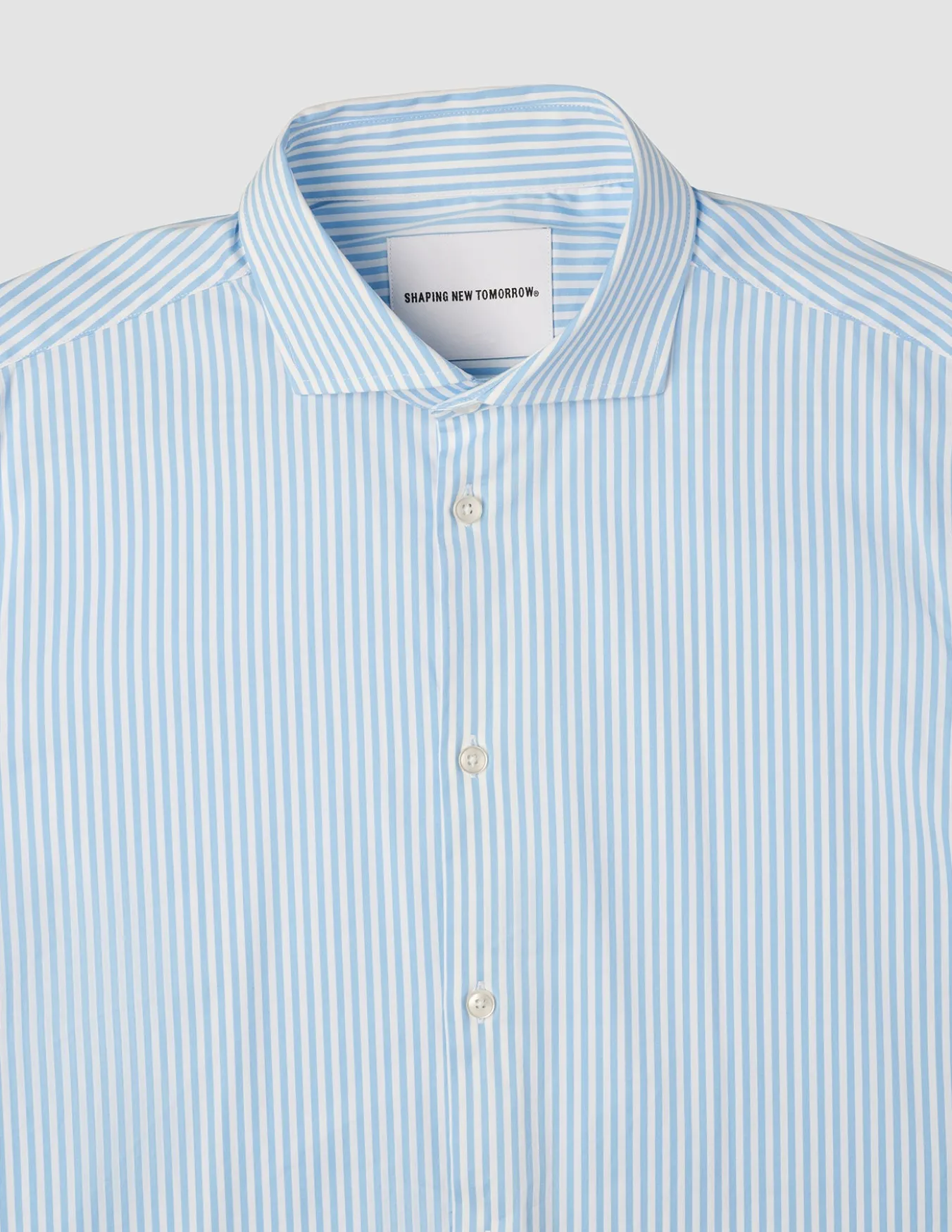 Elevated Shirt Light Blue Stripe Thin Regular