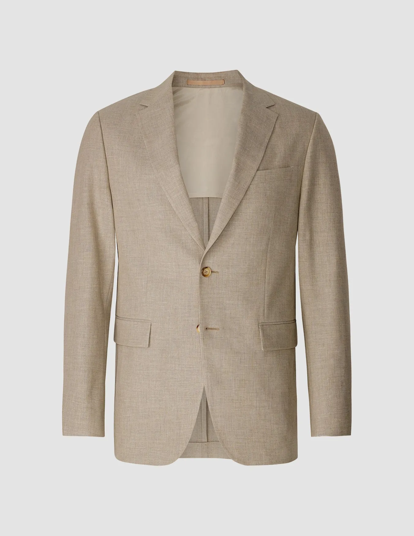 Essential Blazer Beige Melange Regular