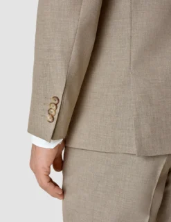 Essential Blazer Beige Melange Slim