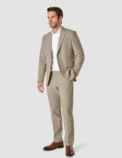 Essential Blazer Beige Melange Slim