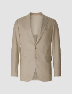 Essential Blazer Beige Melange Slim