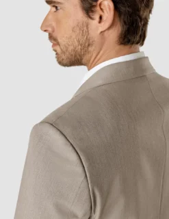 Essential Blazer Beige Melange Slim