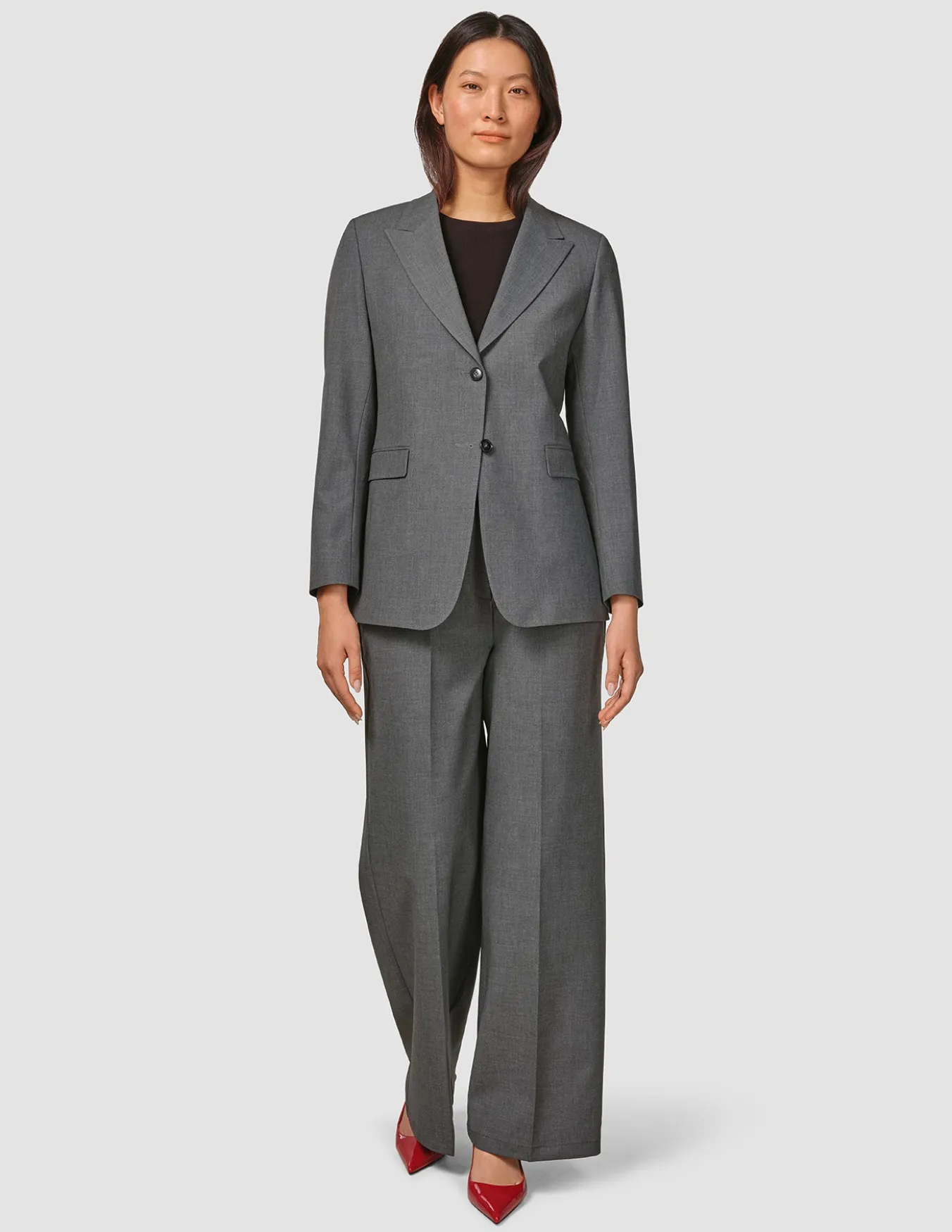 Essential Blazer Dark Grey Melange