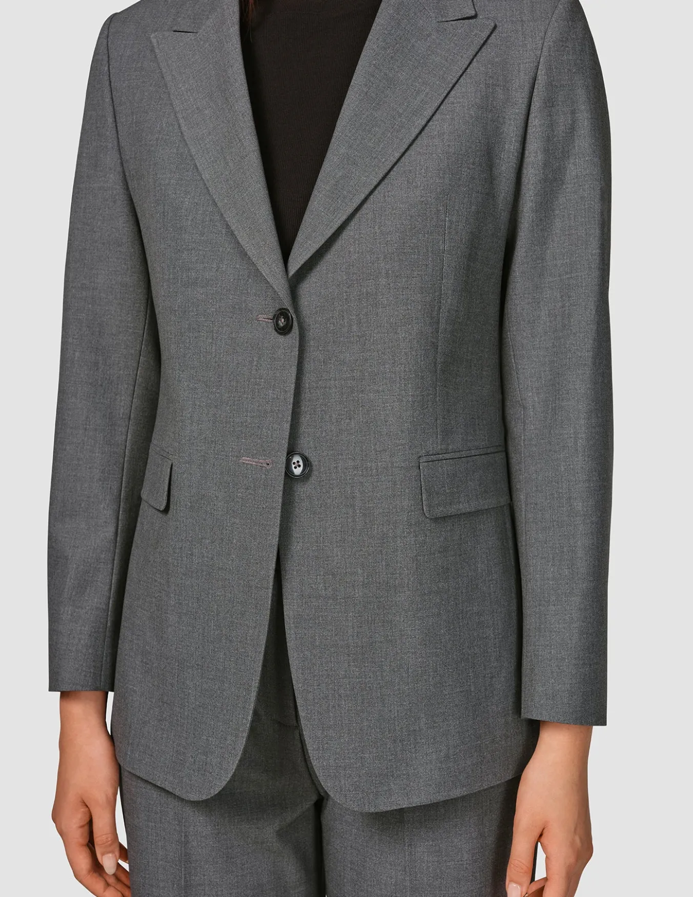 Essential Blazer Dark Grey Melange